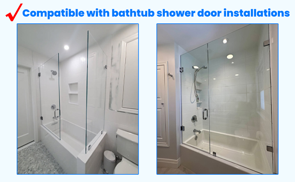 Bathtub glass shower door hardware kit