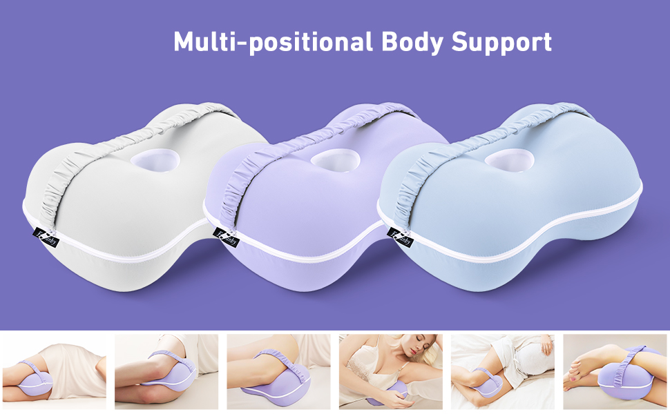 Amazon.com: Leg & Knee Pillow for Side Sleepers - Smooth Spine - Spine Alignment Pillow For Side Sleepers