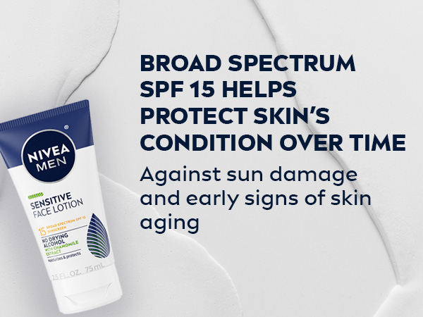 Broad spectrum SPF 15 helps protect skin's condition over time against sun damage 