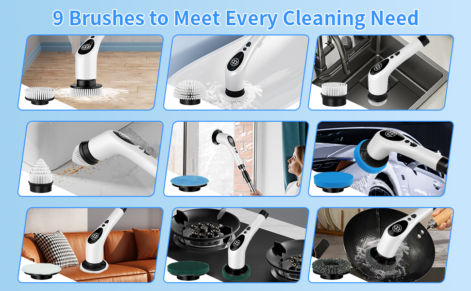 9 Brushes to meet every cleaning need