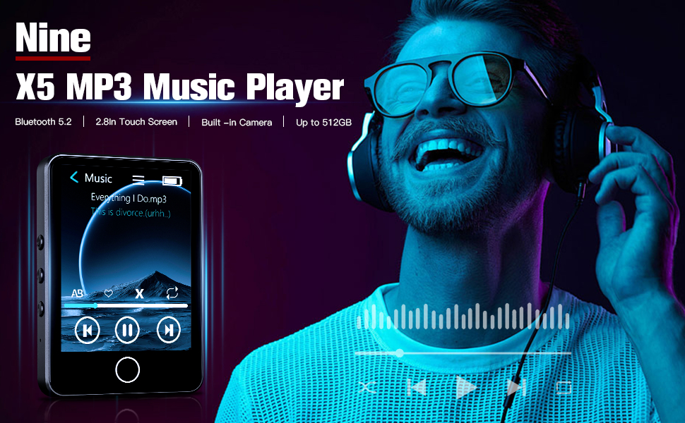 X5 MP3 Music Player with Bluetooth 5.2