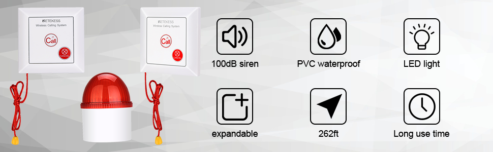 TH103 wireless strobe siren feature