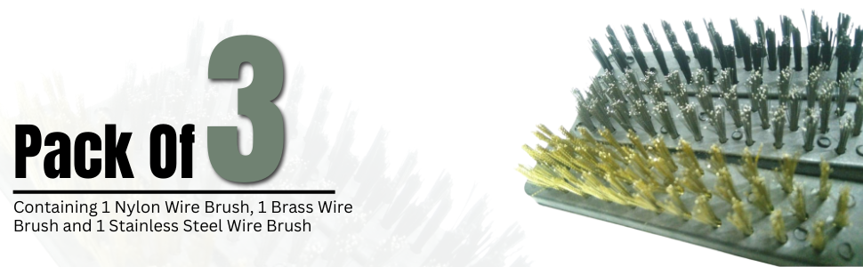 New Year Sale Cleaning Brushes For Home, Large Wire Brush For Cleaning Ac, 19 Wire Brush For Removing Rust, Cleaning Wire Brush Set With Brass, Nylon And Steel Bristles