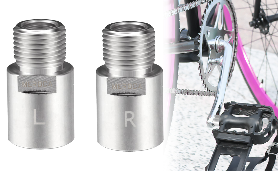 Kigauru 1 Pair Bicycle Pedal Extenders ChromeMolybdenum