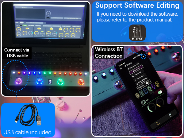 Amazon.com: M-VAVE TANK-G Multi-effects Guitar Pedal, 36