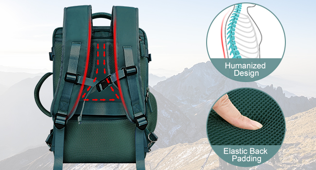 29.Rinlist peacock blue work backpack for women