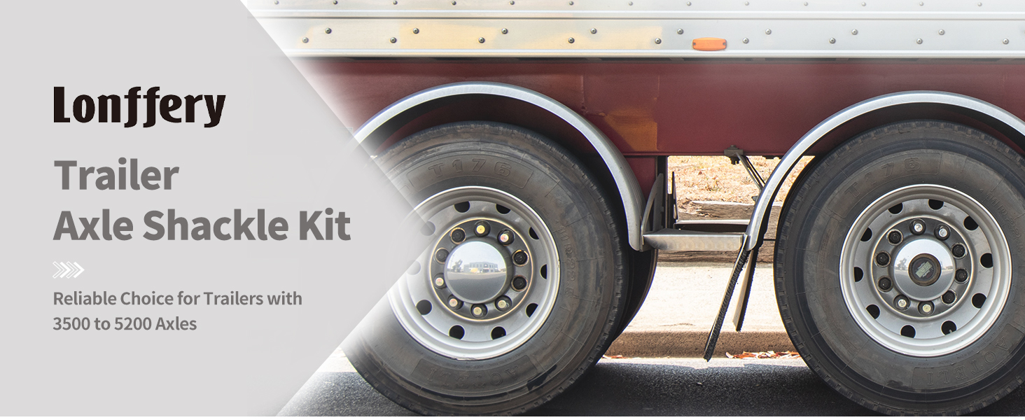 Lonffery Trailer Axle Kit, Trailer Shackle Kit, Tandem Axle Shackle Kit for Double
