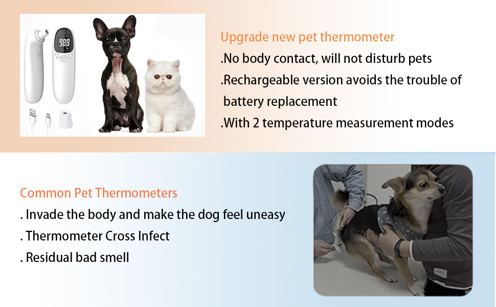 Cat & Dog Thermometer Noncontact Rechargeable Pet ear