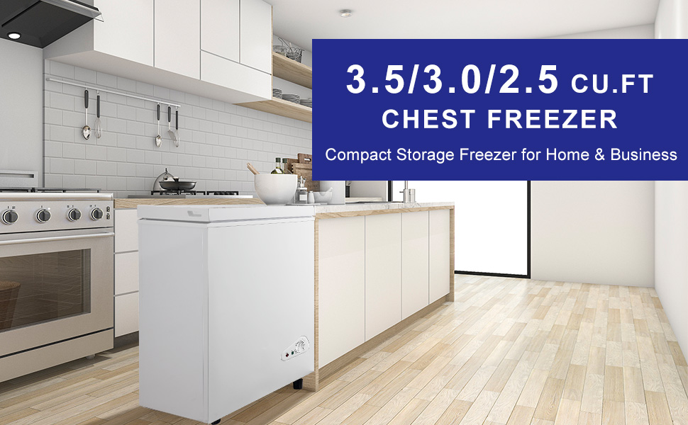 Small Deep Freezer 2.5 Cu.ft Mini Chest Freezer RV Portable