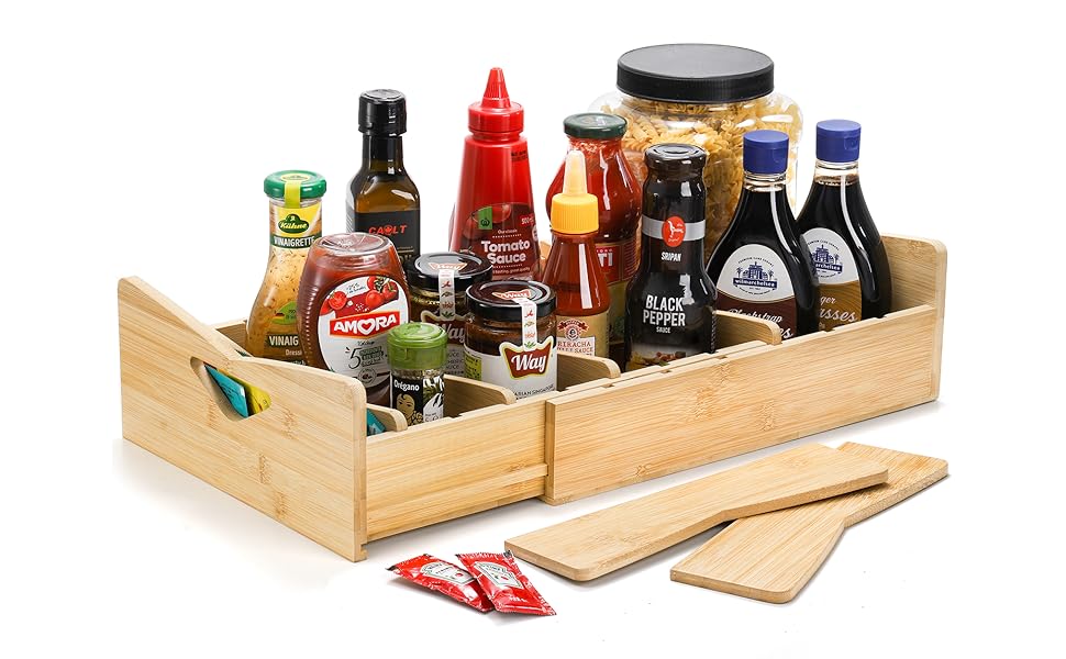 Kingrol Expandable Food Storage Container Lid Organizer