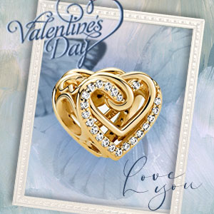 Gold Heart Wrap Charm