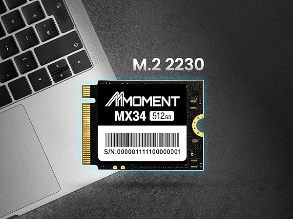 Amazon | MMOMENT MX34 512GB M.2 2230 PCIe Gen3x4 NVMe 内蔵SSD