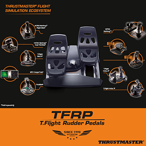 PC用ゲームコントローラー・コンバーター Thrustmaster Rudder Pedals Thrustmaster TFRP T. Flight Pedaly steru - Precyzyjna kontrola