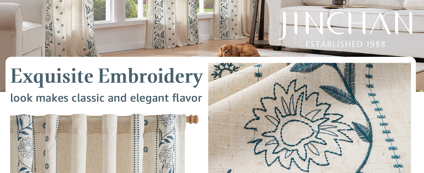 embroidered curtains