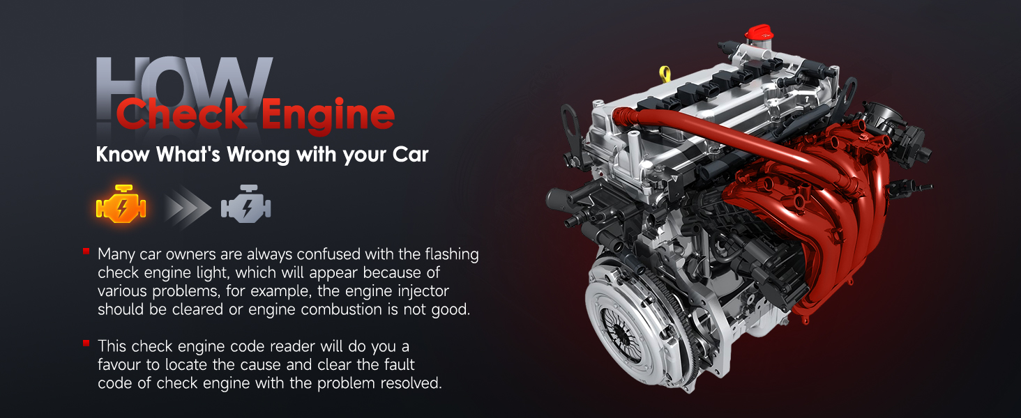 check engine code reader check engine live data check engine light obd2 scanner diagnostic tool