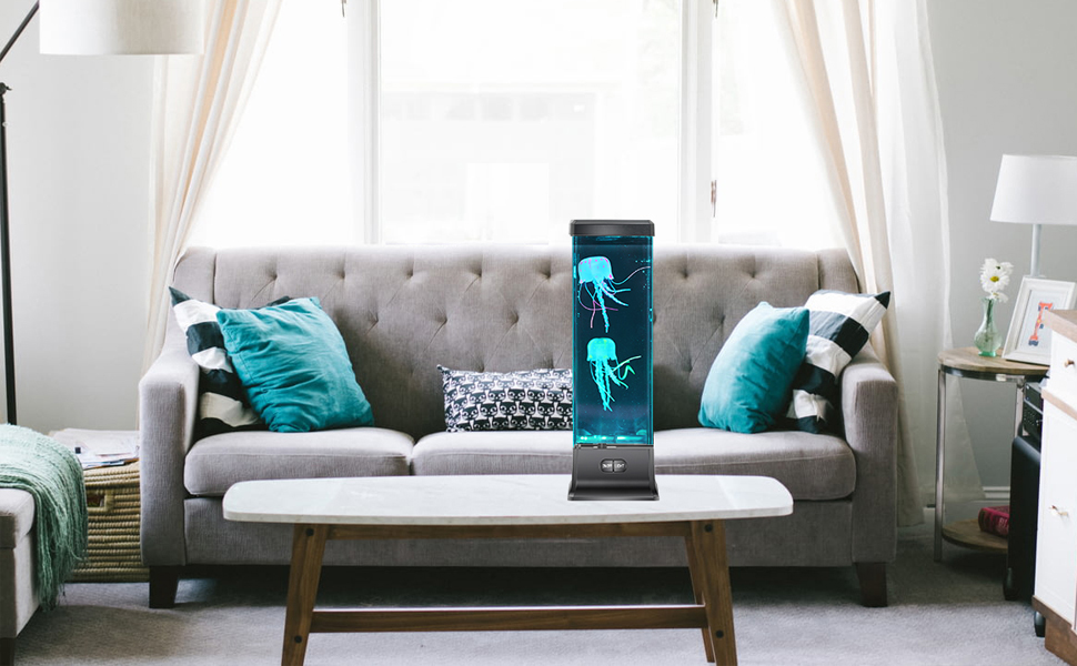 COLORLIFE Electric Jellyfish Tank Table Lamp with Color Changing Light