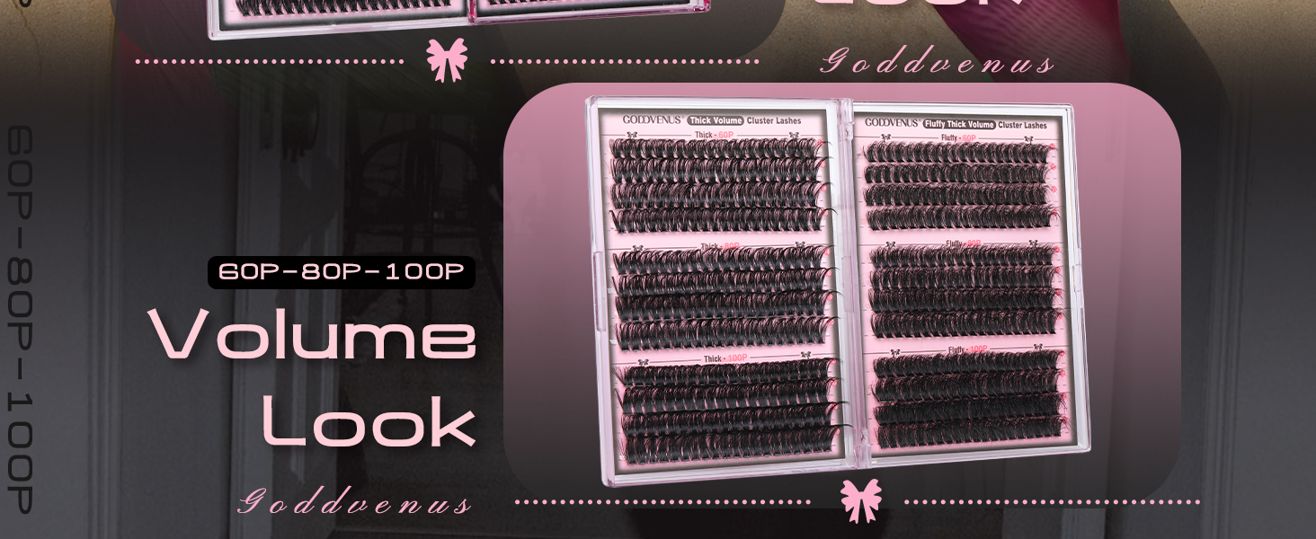 Lash Clusters 6 Styles Mixed 14-20mm Volume Eyelash Cluster Extensions
