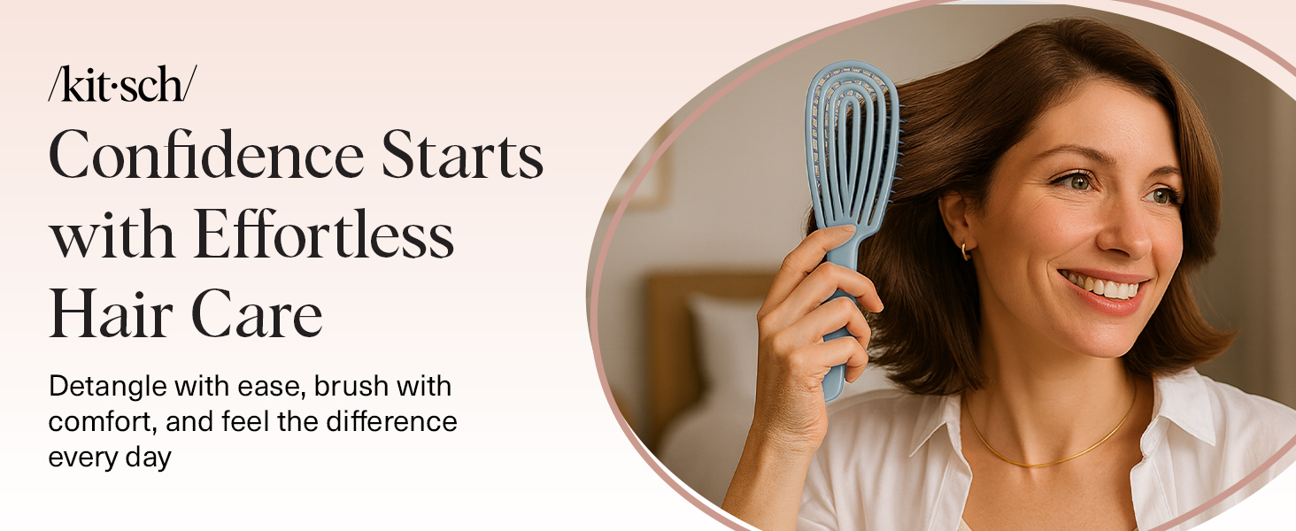 Flexible Hair Brush for Women and Men Adults & Kids Ulta-Smooth Bristles for Wet or Dry Strands