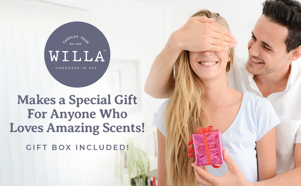 Willa Tangerine & Ginger Candles Include a Gift Box and Contemporary Silver Lid