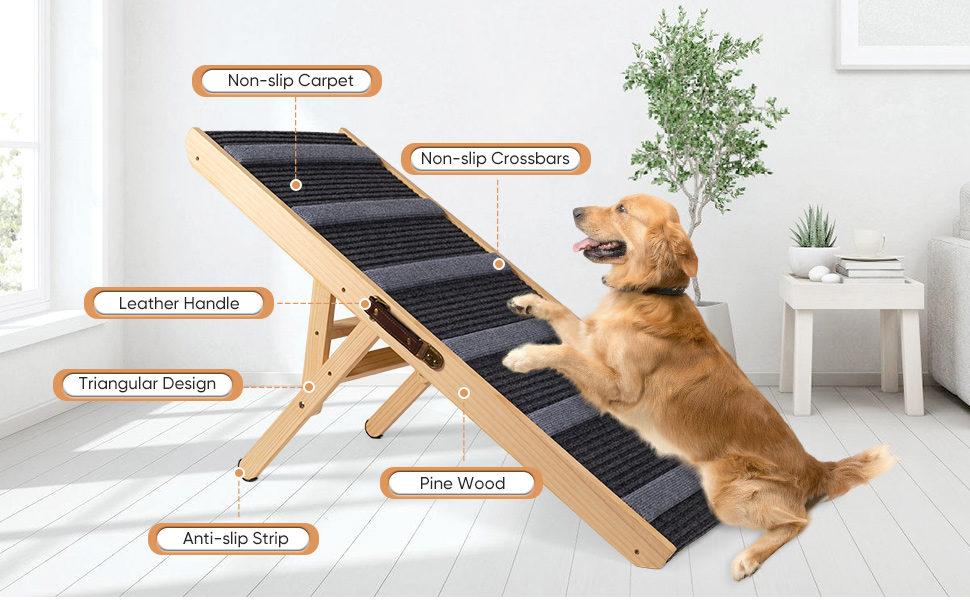 SOKO Dog Ramp for Bed Portable Dog Ramp for Large Small