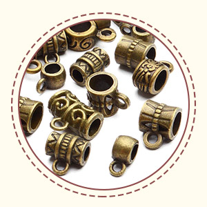 Connectors Bails Beads for Jewelry Making Tube Spacer Bead Hanger