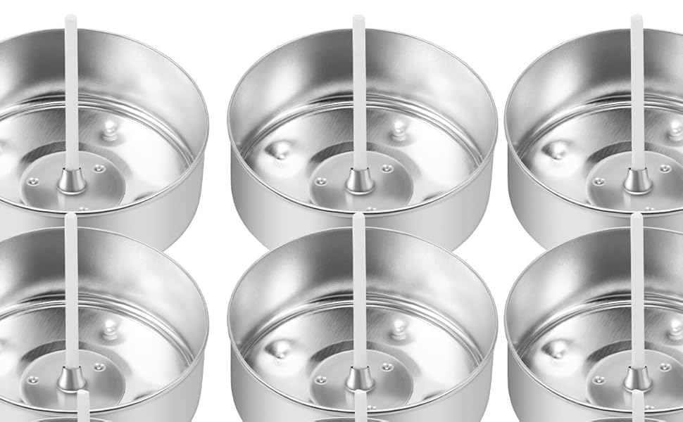 TEHAUX 150pcs Aluminum Tea Lights Cups, Empty Candle Making