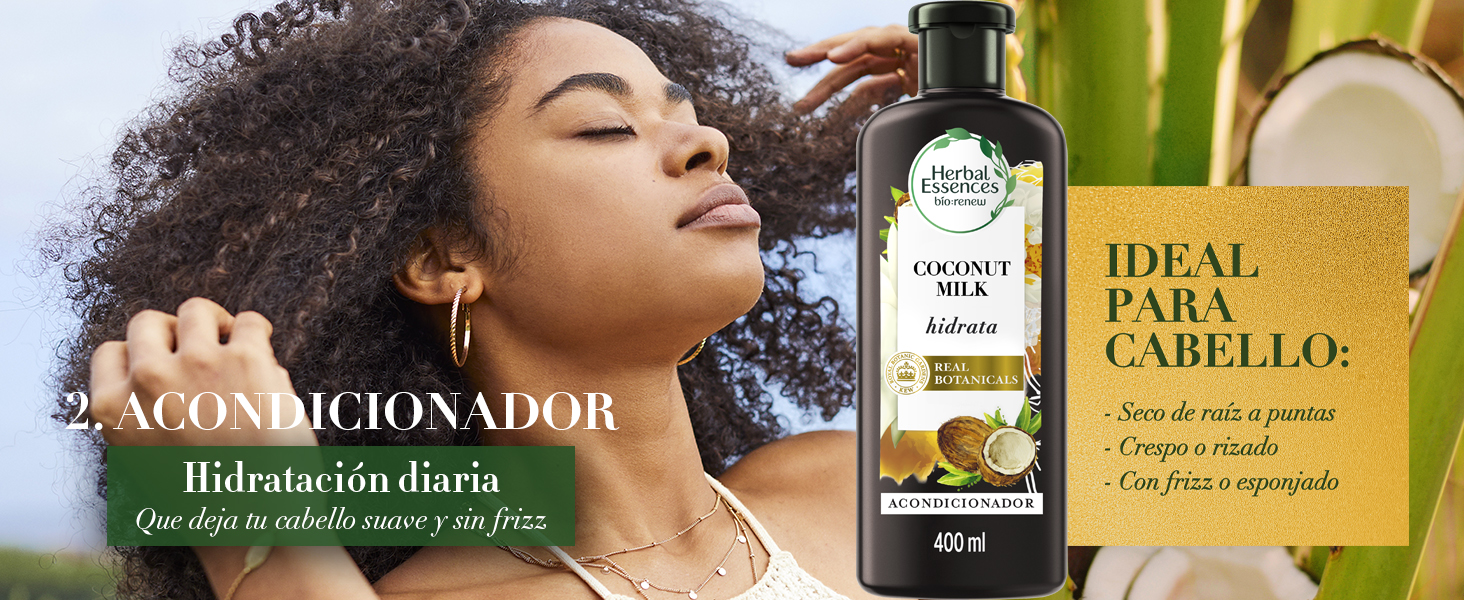 Herbal Essences, shampoo, shampoo de coco, shampoo para hidratar, leche de coco, shampoo herbal,coco