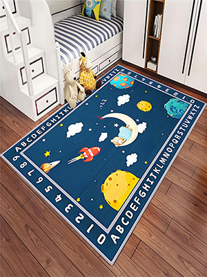 Outer Space Planets Kids Rugs