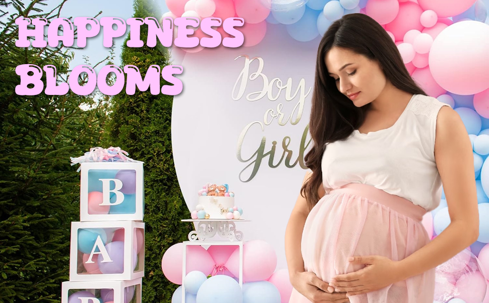 oh baby gender reveal box balloon boxes pink baby shower decorations