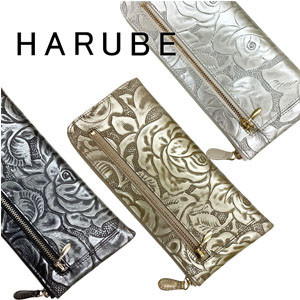 はるページ Amazon | [HARUBE] 京都 浪速屋 薄型 L字ファスナー 長財布 牛革