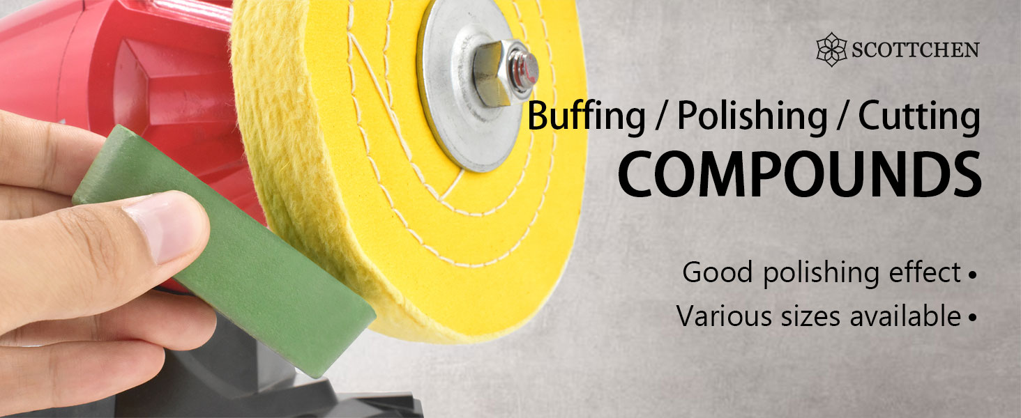 SCOTTCHEN Buffing Polishing Cutting Compounds 5 Oz.Kitfor Stainless Steel Aluminum Jewelry