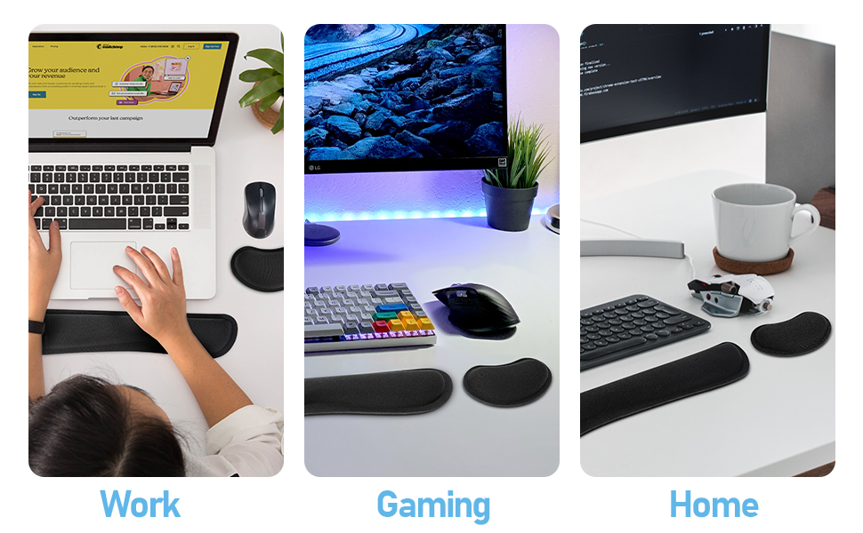 XWLR Keyboard Wrist Rest, Memory Foam Wrist Rest for Computer Keyboard, Ergonomic