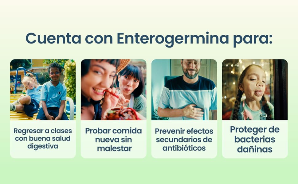 Ayuda para regreso a clases, viajes, efectos de antibióticos y protege de bacterias.