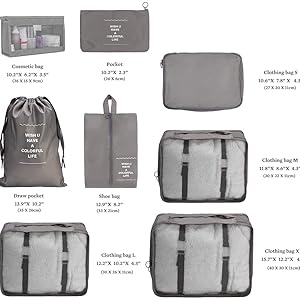 8set packing cubes