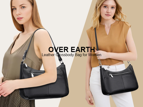 Amazon.com: Over Earth Soft Leather Handbags for Women