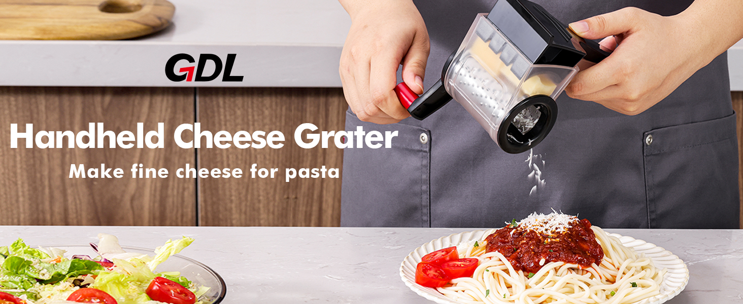 Handheld cheese grater