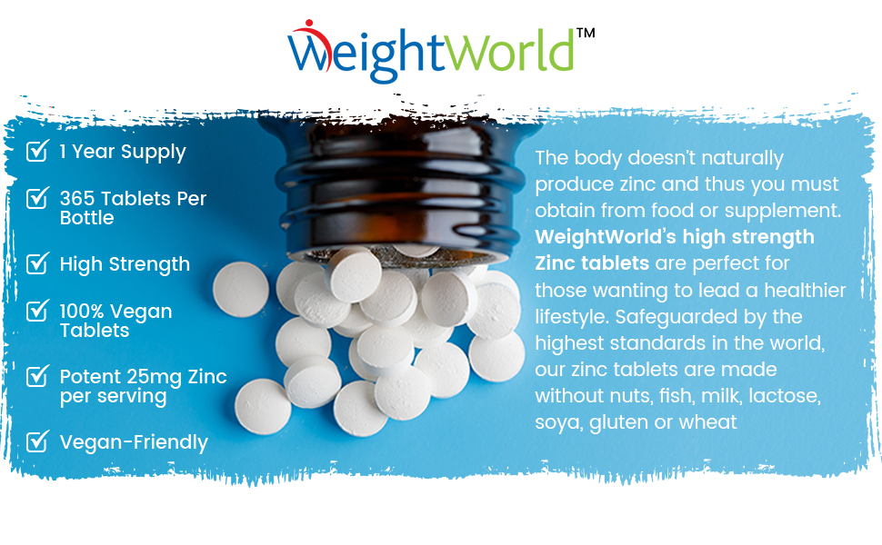 Zinc Bisglycinate 25 mg Tablets 400 Vegan Zinc Tablets for 1+ Year