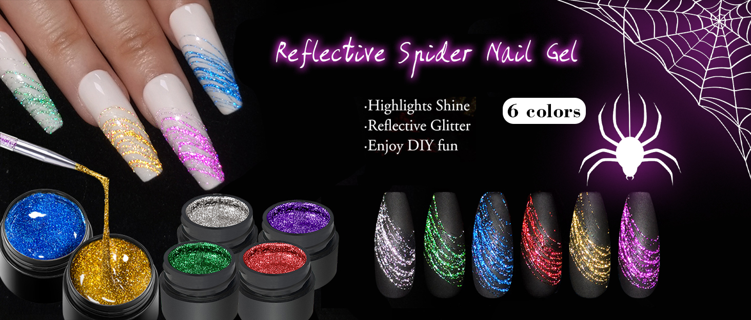 glitter spider gel 