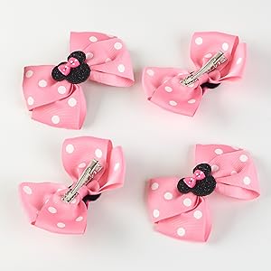 pink hair clips