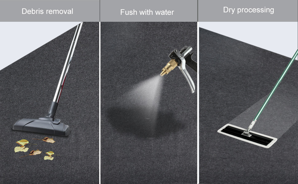 SKYJDM 7.4 x 17 ft Garage Floor Mat for Under Car, Washable & Reusable Oil Spill Mat