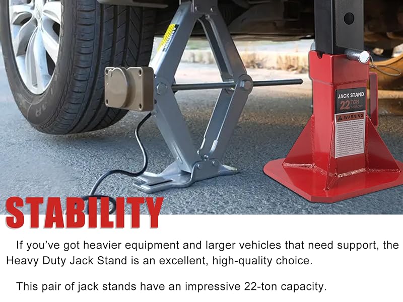 22 Ton (44,000 lbs) Heavy Duty Pin Type Professional Car Jack Stands