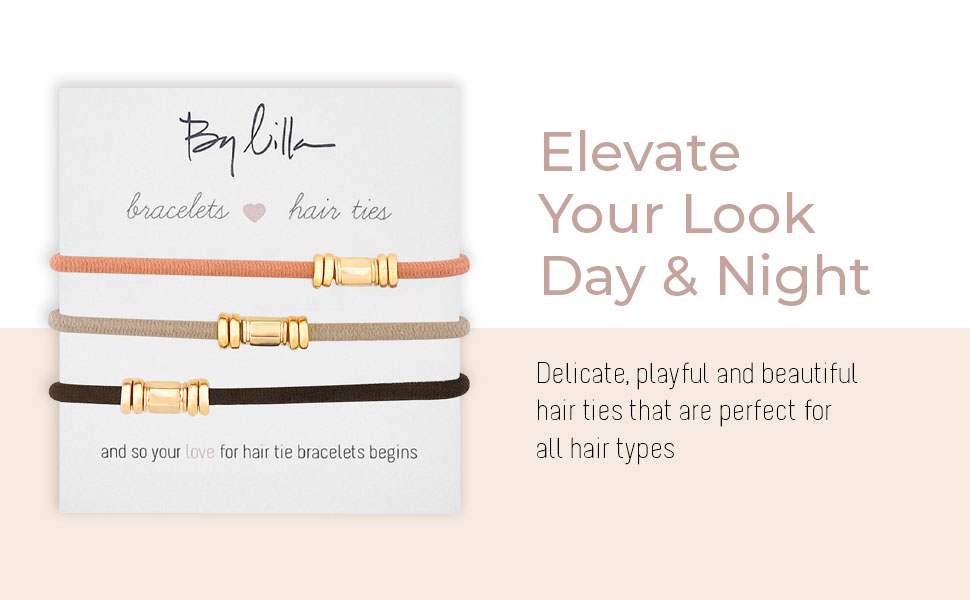 By Lilla, hair ties, ponytail hair ties, bracelet, hair accesories