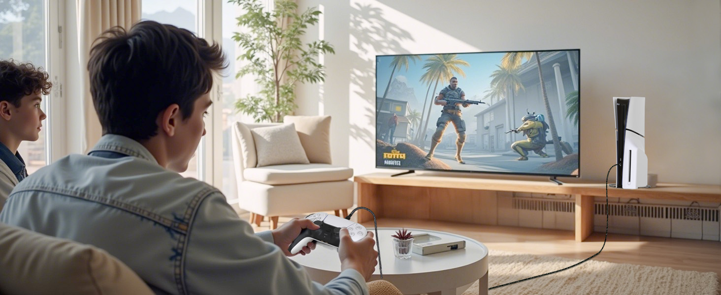 Câble de chargeur PS5/PS5 Pro/Xbox Series X/Xbox Series S manette