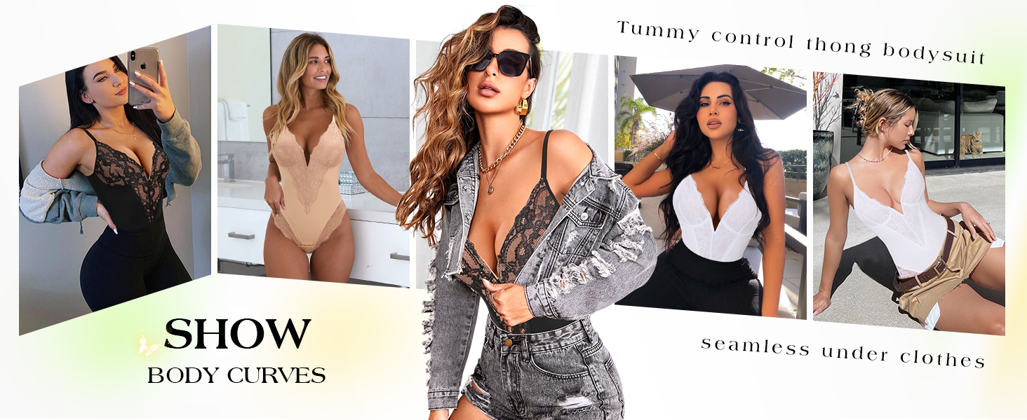 V-Neck Sculpting Bodysuit 