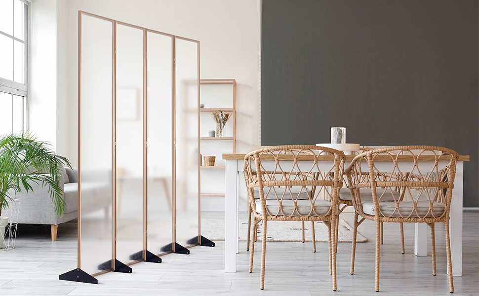 Strongbird Clear Room Divider, Rolling Mobile Acrylic