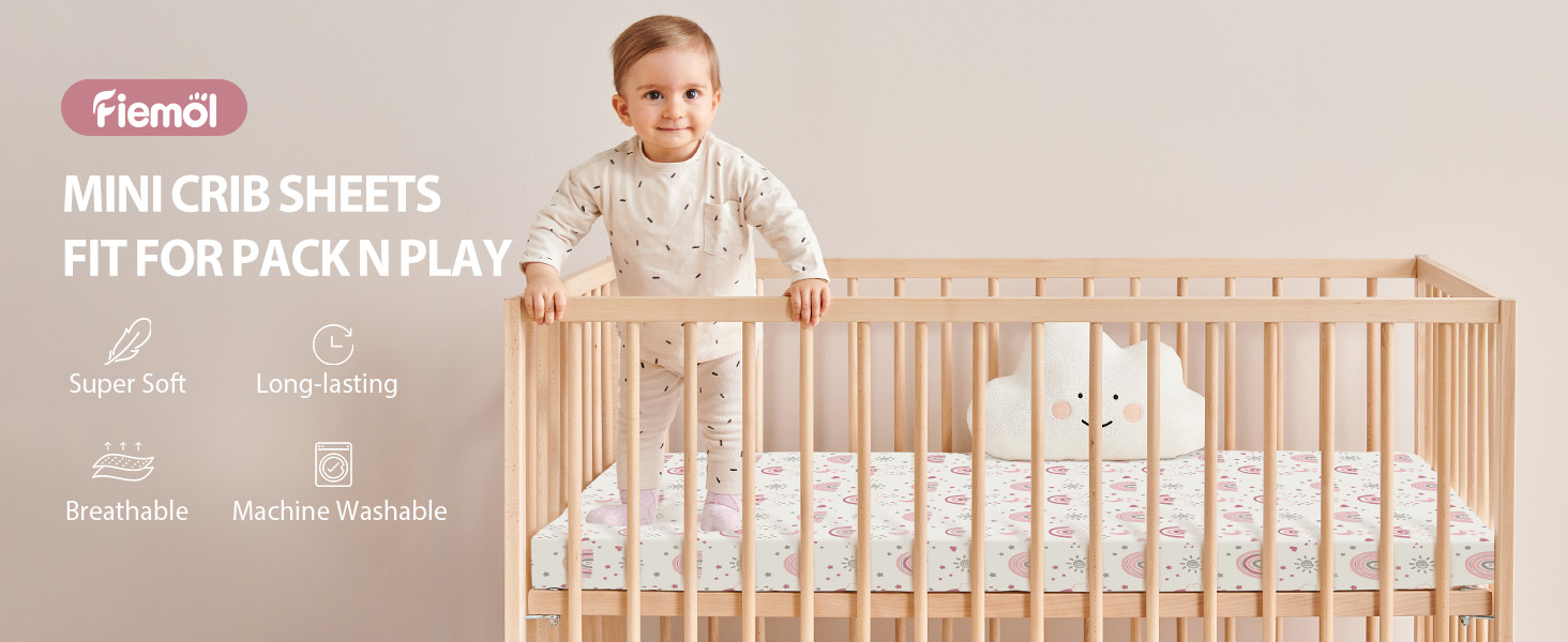 pack and play mini crib sheets fitted