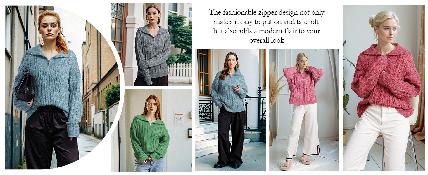 zipper sweaters for women