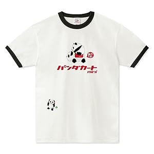 Amazon Retro Pop パンダ カートミニ カタカナ ロゴ カラー リンガー Tシャツ レトロポップ イラスト 半袖 0451 メンズ Xl 白地黒フチ オリジナルプリント 通販