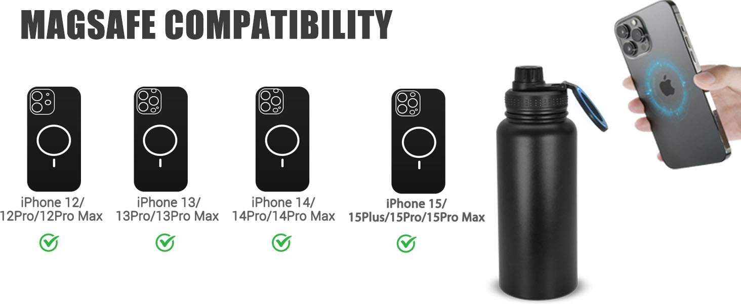Amazon.com: Icesip 32oz Water Bottle with Magnetic Phone Holder - Water Bottle With Magnetic Phone Holder