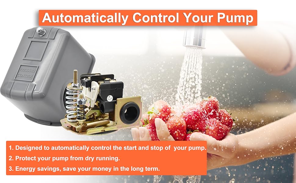 4060 PSI Water Pressure Switch for Well Pump, 110V 230V